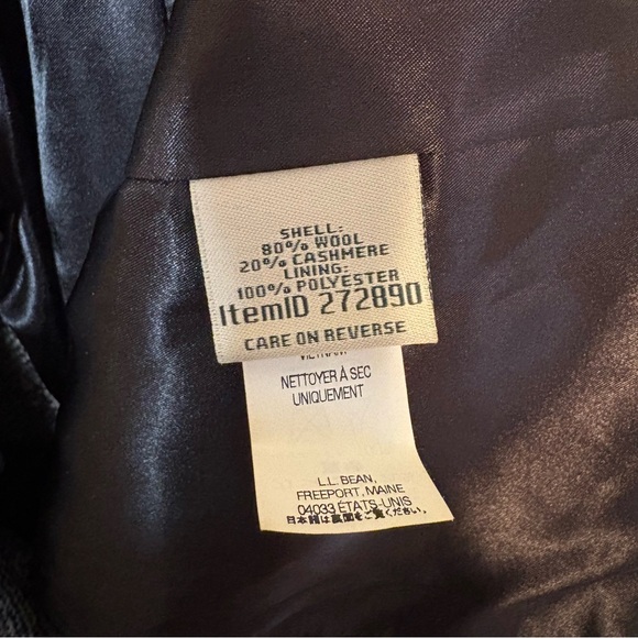 L.L. Bean Vintage Wool Cashmere Blazer Grey Size 16 Quiet Luxury 90s Academia - Picture 7 of 8